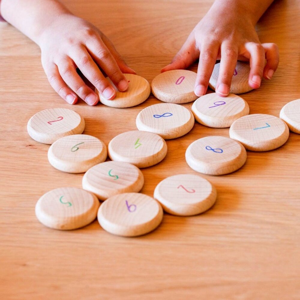 NWT Grapat Wooden Toys Coins To Count - 60 Pieces